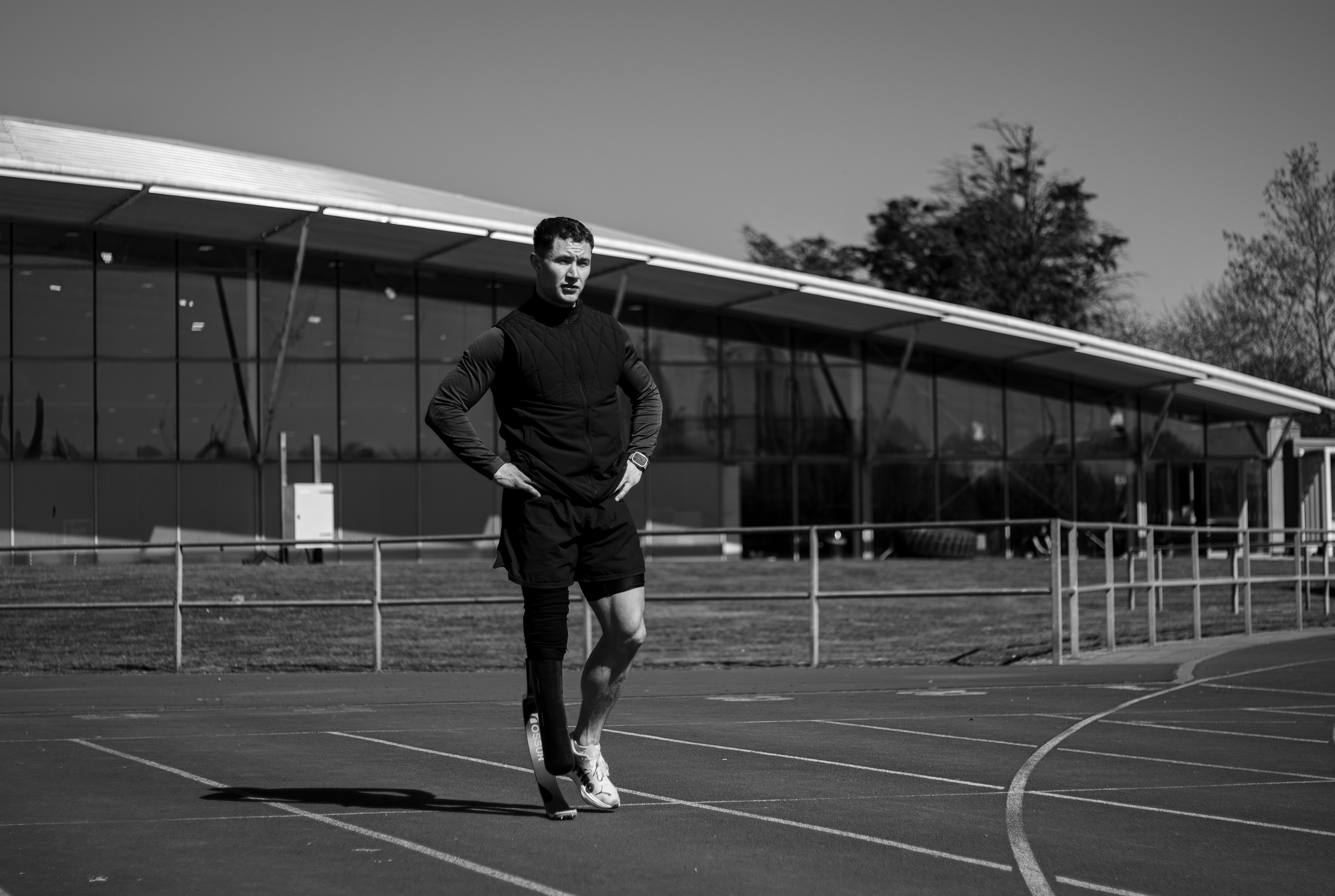 Felix Streng Puma Paralympic sprinter training in London